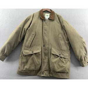 Forest Club Rainforest Jacket Mens Sz Medium Tan Chore Coat Full Zip
